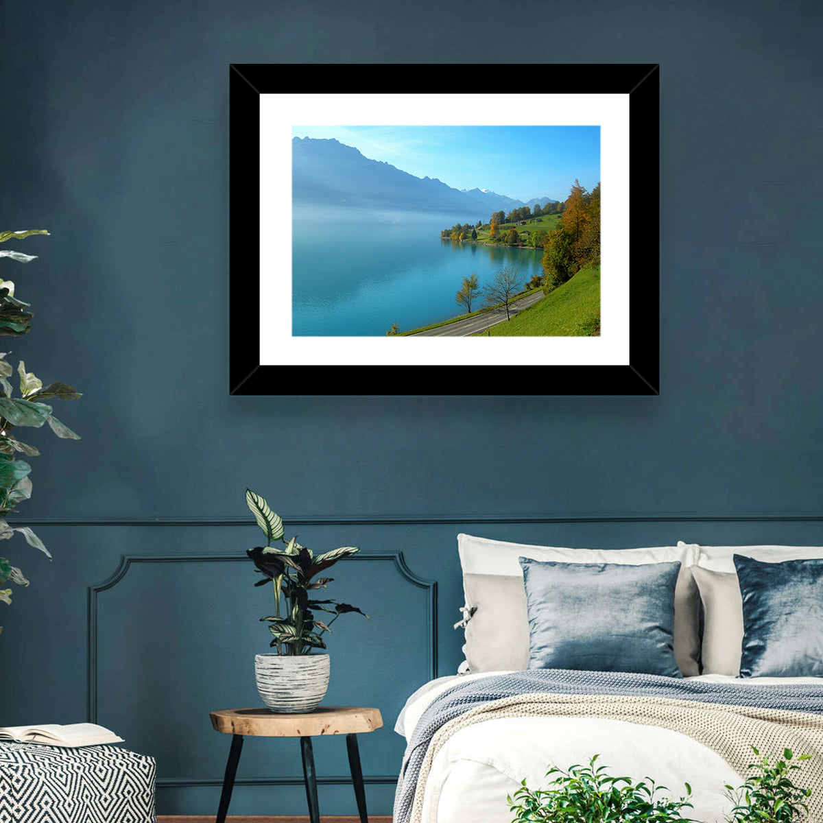 Lake Brienz Misty Shoreline Wall Art