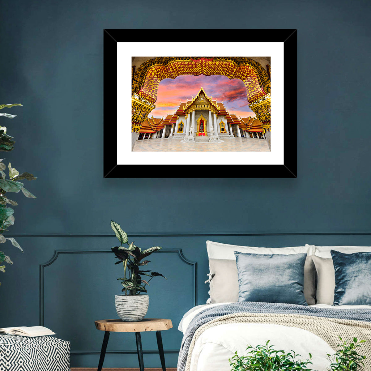 Marble Temple at Sunset Wall Art in a room, landscape