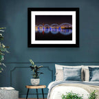 Riga Railway Bridge Nightscape Wall Art