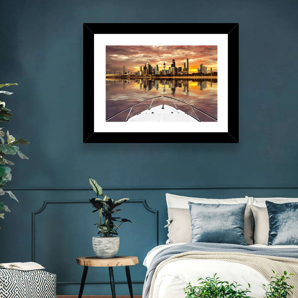 Kuwait City Skyline at Dusk Wall Art
