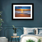 Sun Flare Beach Sunrise Wall Art