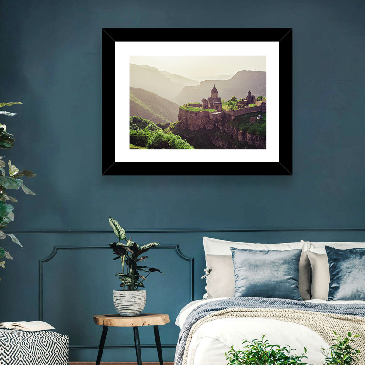 Tatev Monastery at Golden Hour Wall Art in a room, landscape