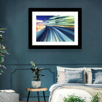 Curved Monorail Light Trails Wall Art