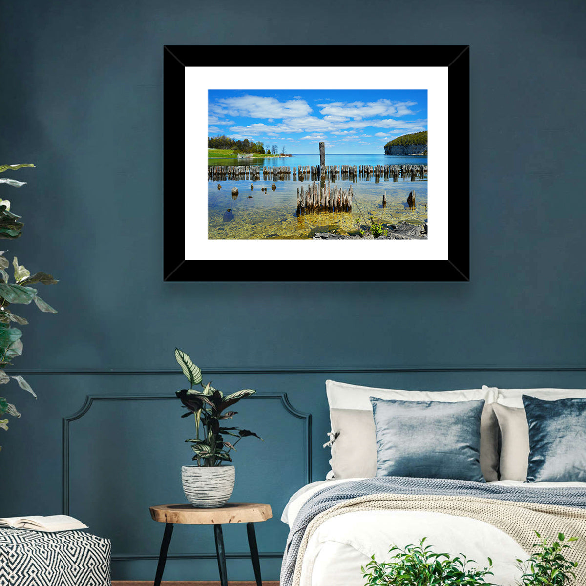 Big Bay De Noc Garden View Wall Art in a room, landscape