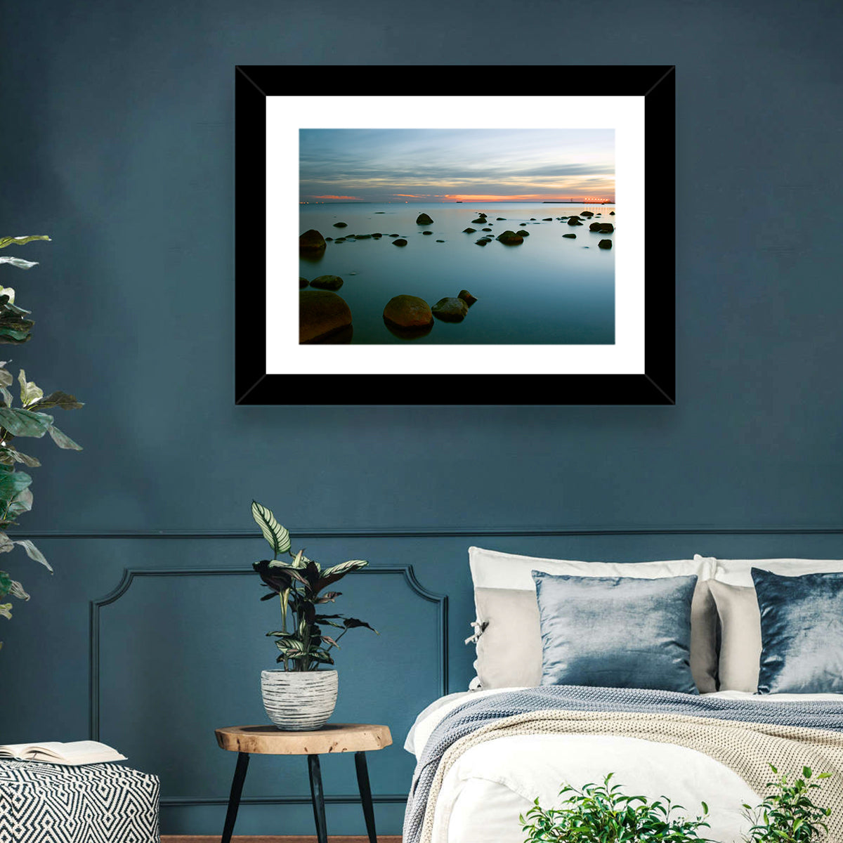 Baltic Sea at Twilight Wall Art in a room, landscape