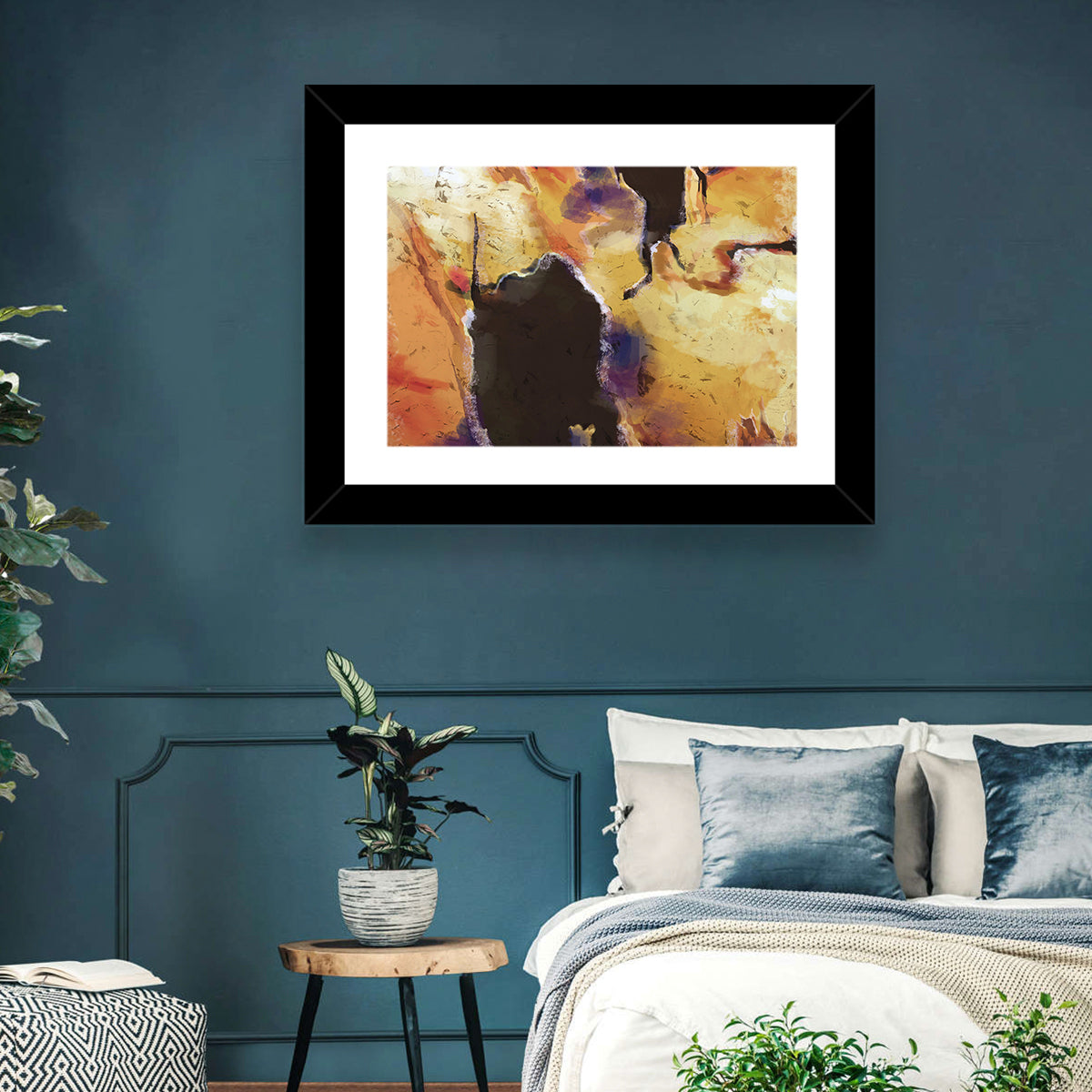 Merging Continents Textured Abstract Wall Art
