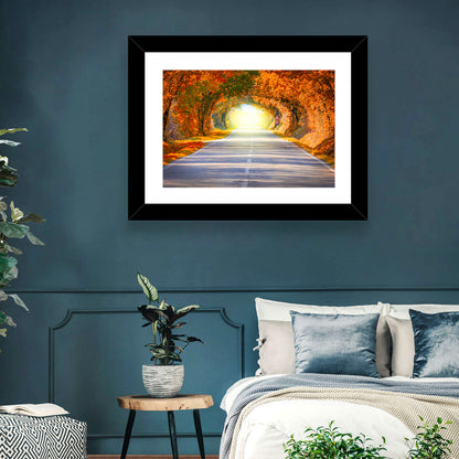 Autumn Trees Tunnel Wall Art