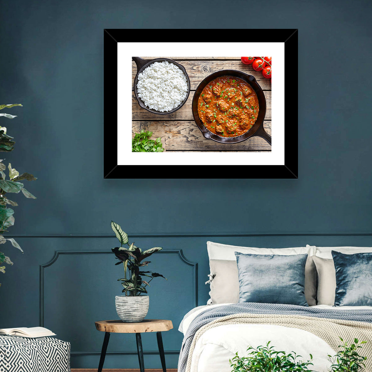 Rustic Beef Curry Wall Art in a room, landscape
