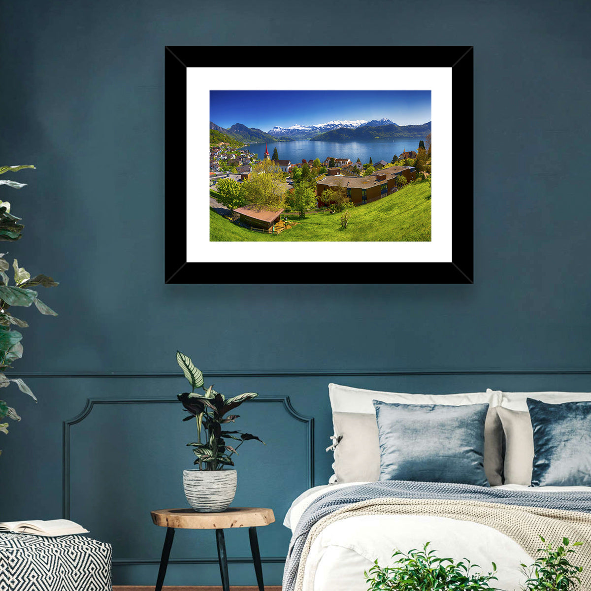 Lake Lucerne, Weggis Wall Art in a room, landscape