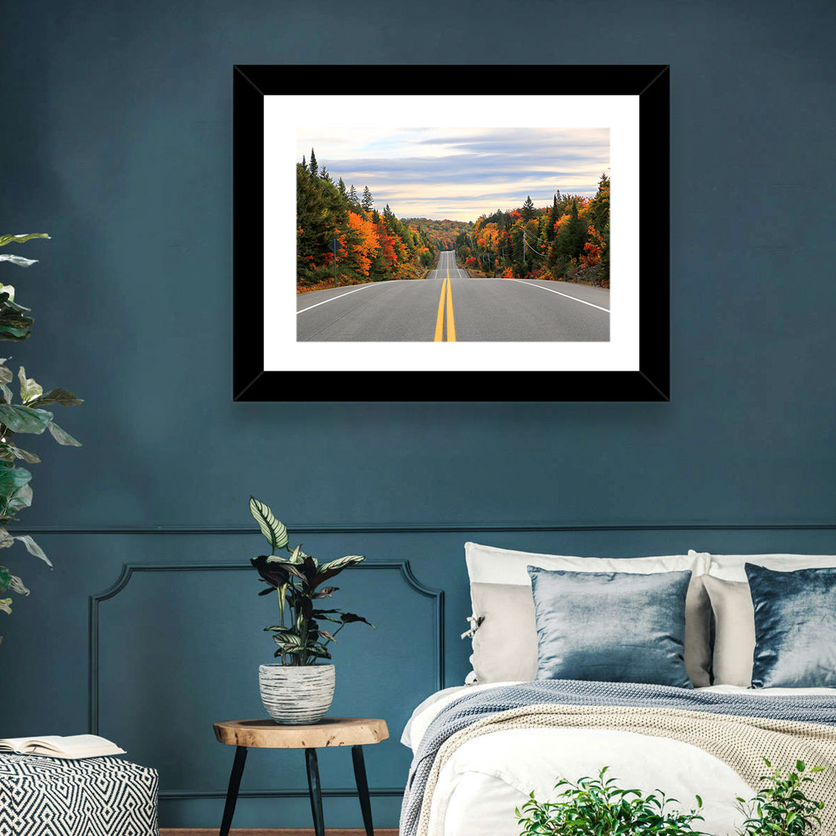Algonquin Park Road Wall Art in a room, landscape