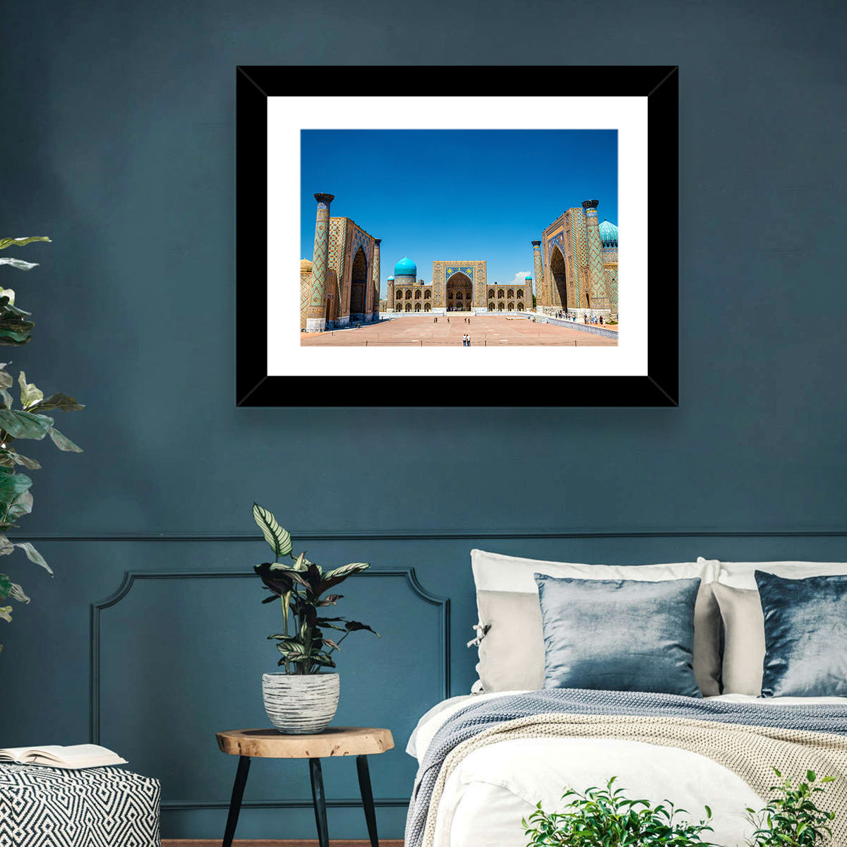 Registan Square, Samarkand Wall Art in a room, landscape
