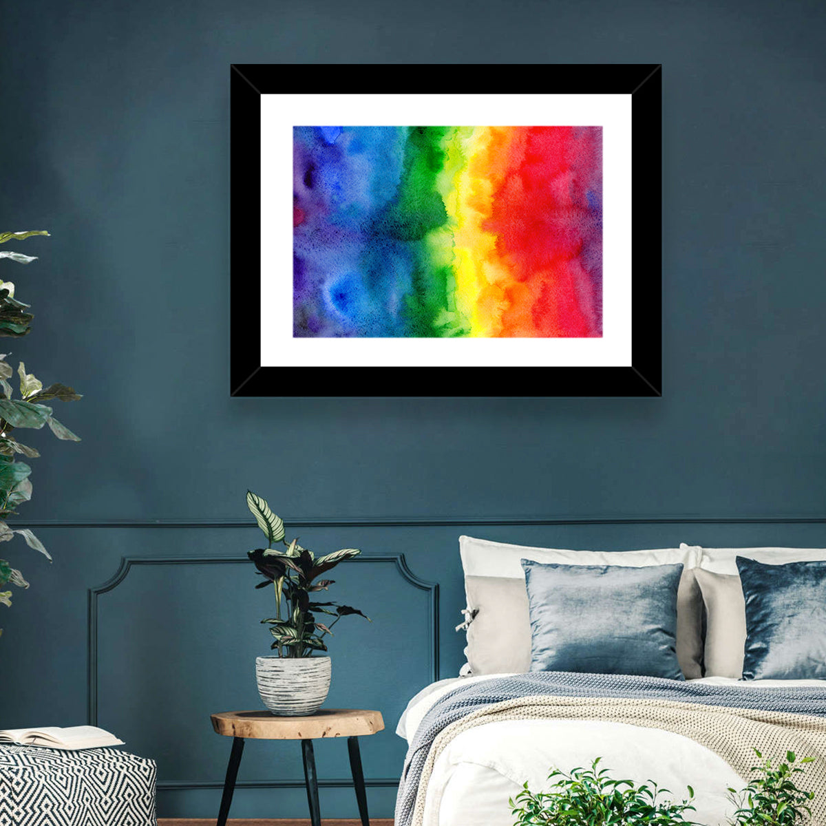 Watercolor Rainbow Gradient Wall Art