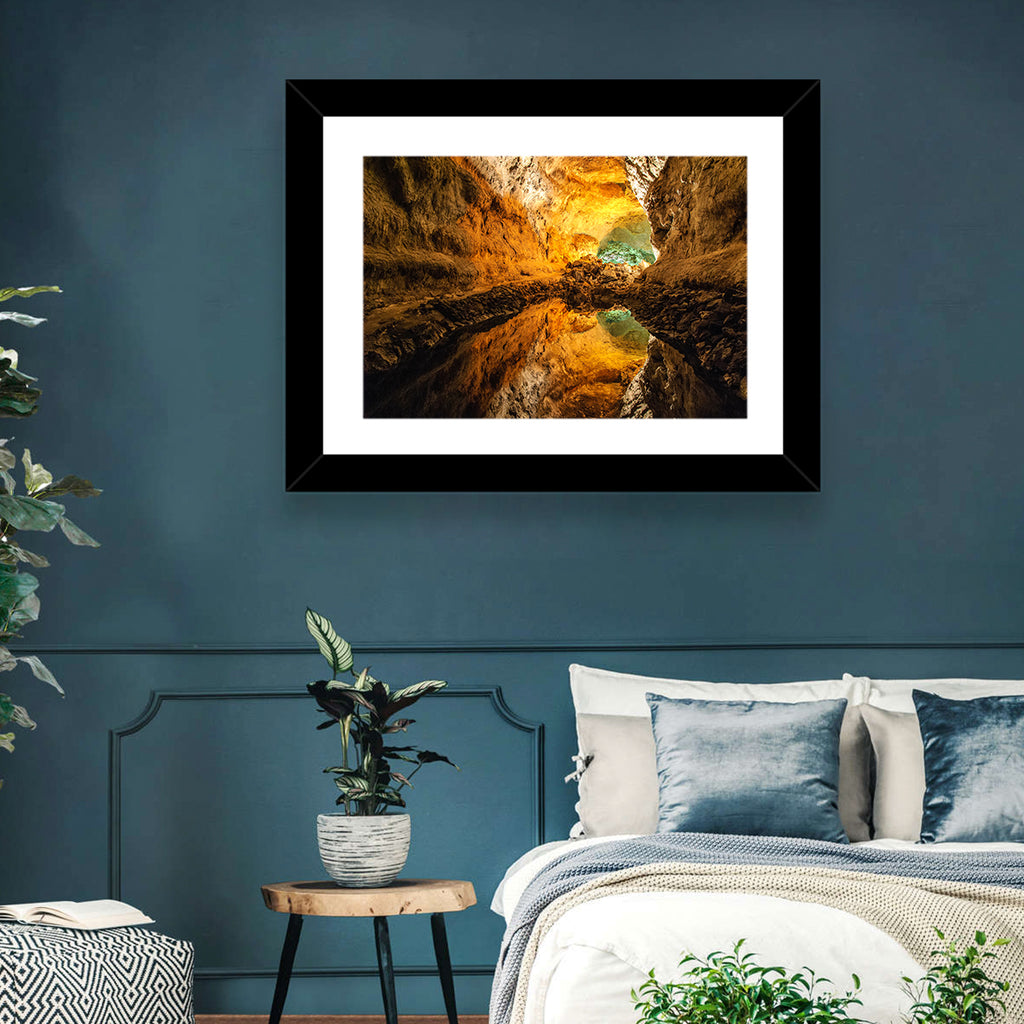 Cave Lake Reflection Wall Art