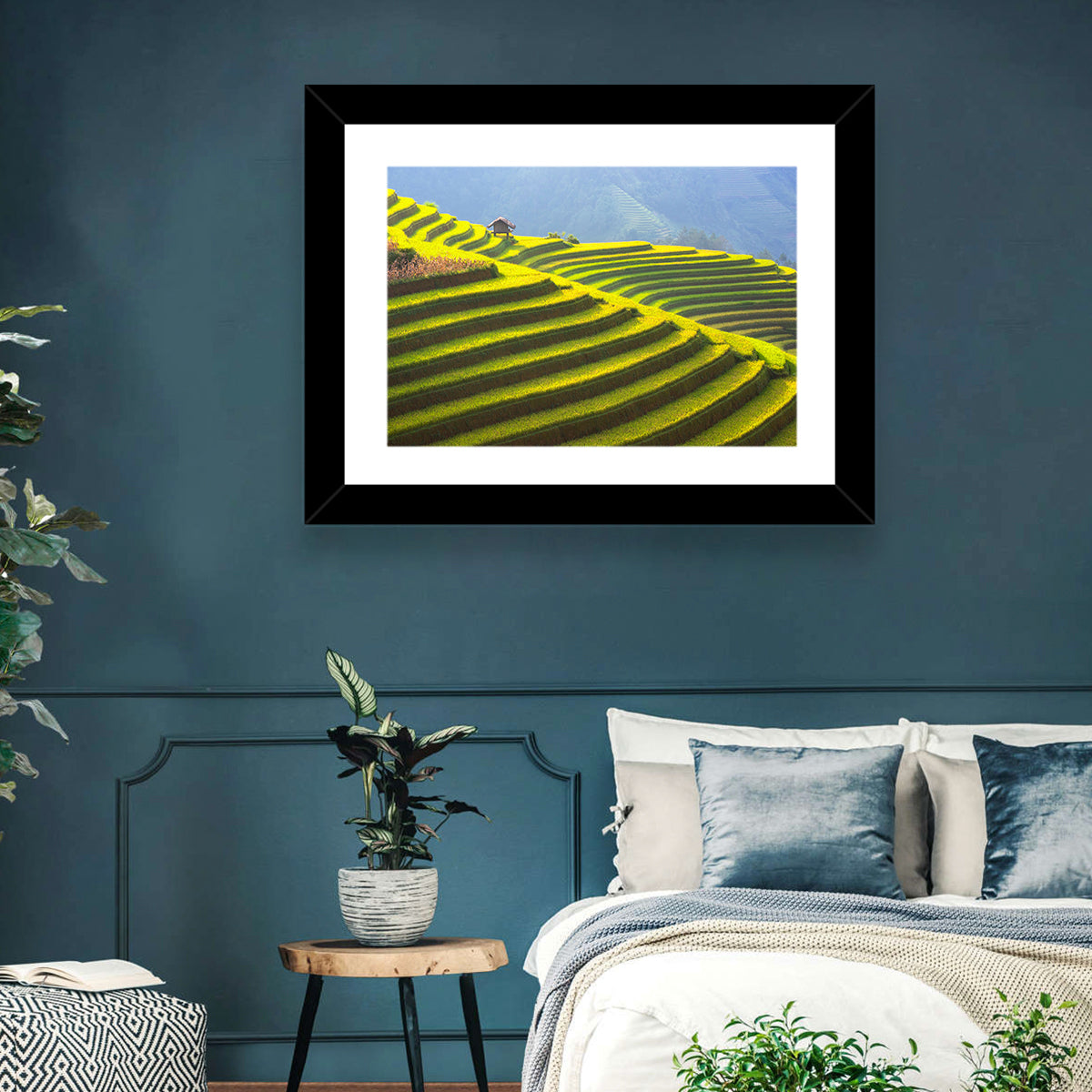 Mu Cang Chai Rice Terraces Wall Art in a room, landscape