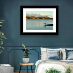 Lake Pleasant Fisherman Silhouette Wall Art