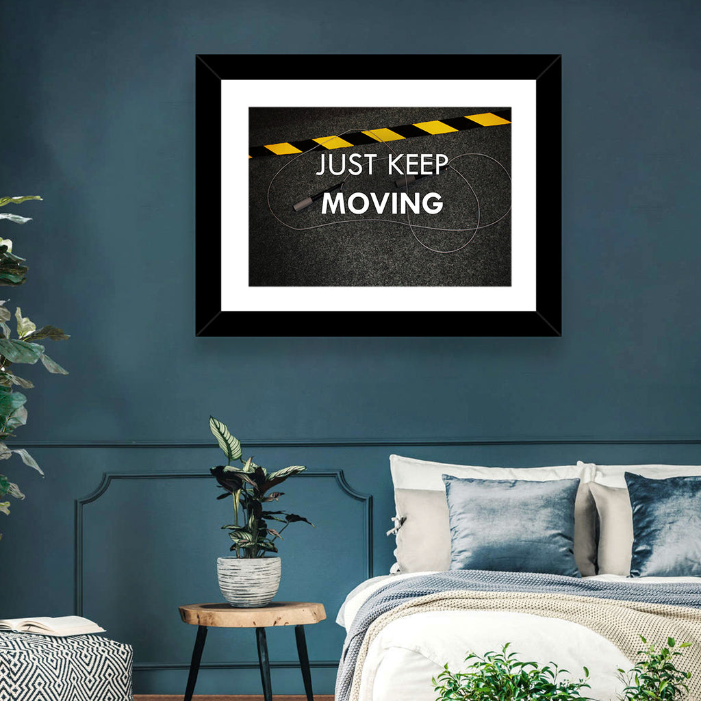 Just Keep Moving Jump Rope Quote Wall Art