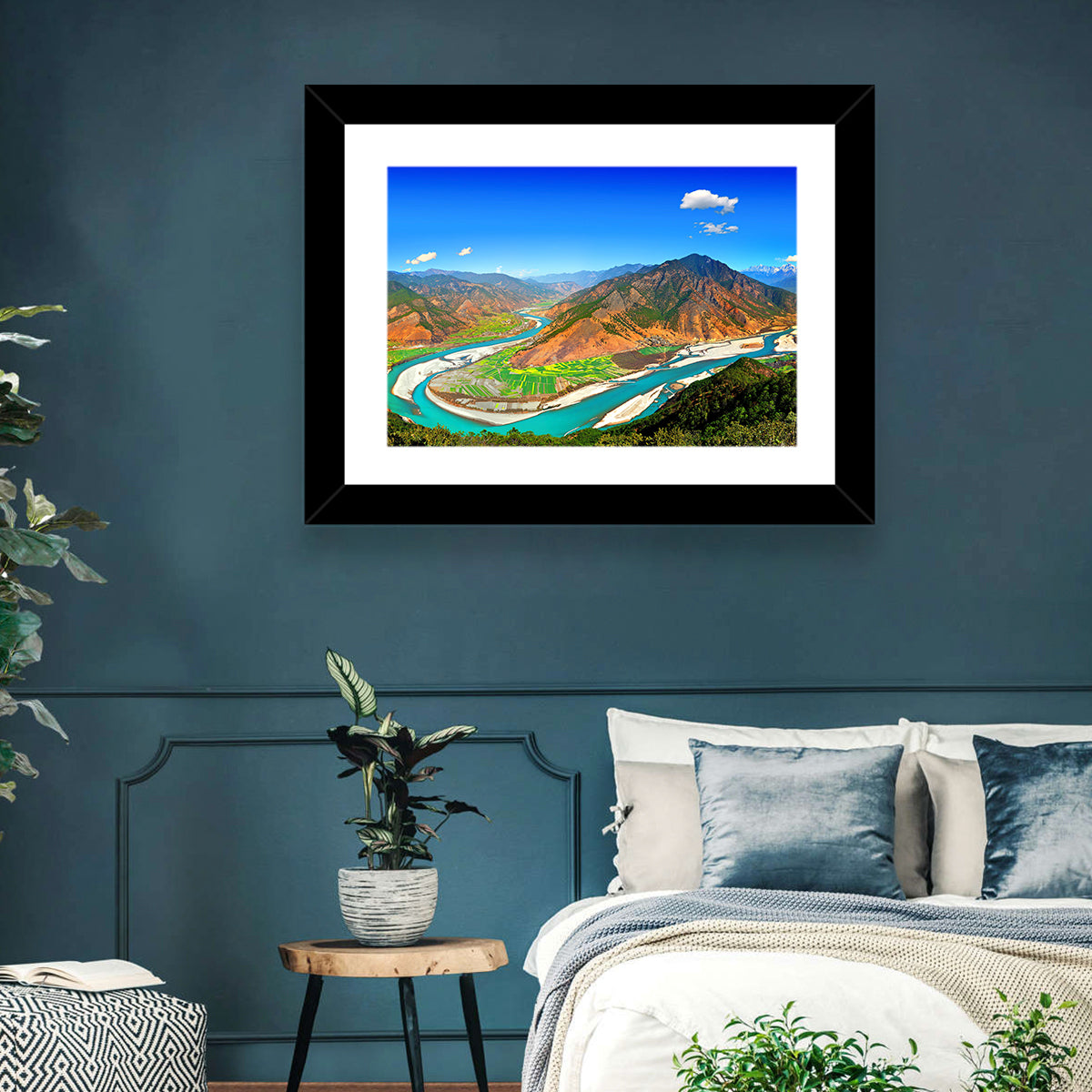 First Bend of the Yangtze, Lijiang Wall Art in a room, landscape