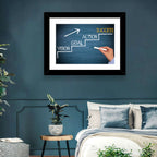Vision Goal Action Success Chalk Diagram Wall Art