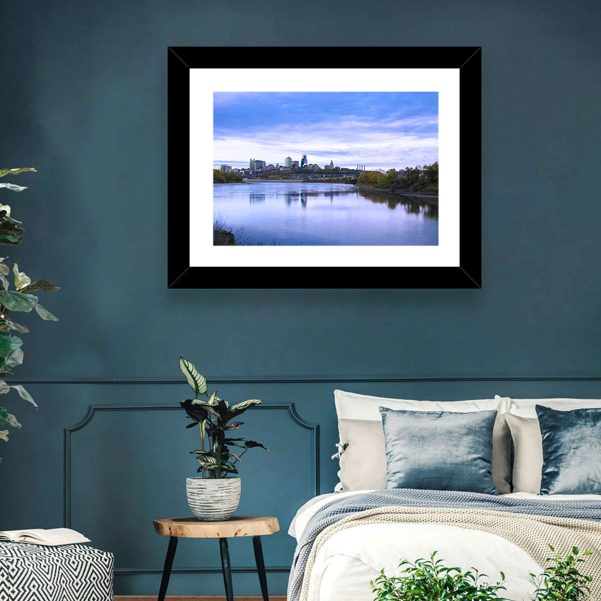 Kansas City Skyline at Dusk Wall Art