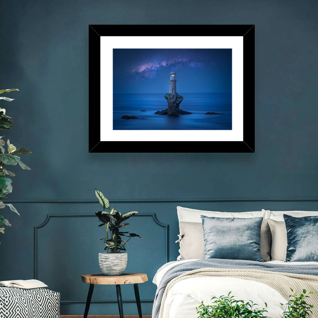 Tourlitis Lighthouse Nightscape Wall Art