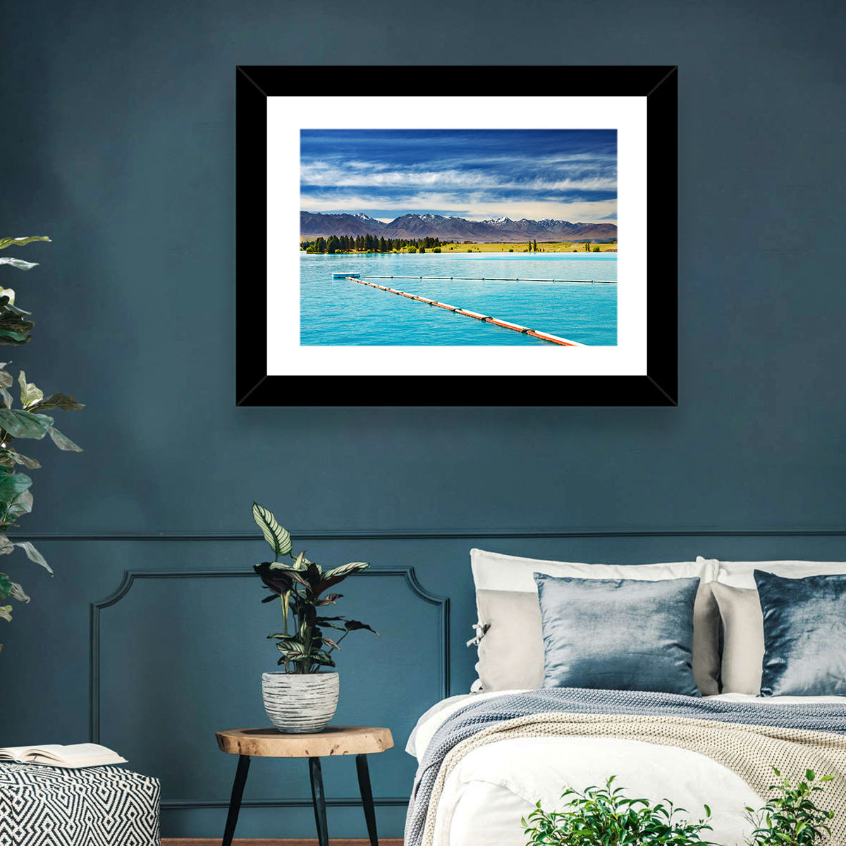 Lake Ruataniwha Landscape Wall Art in a room, landscape