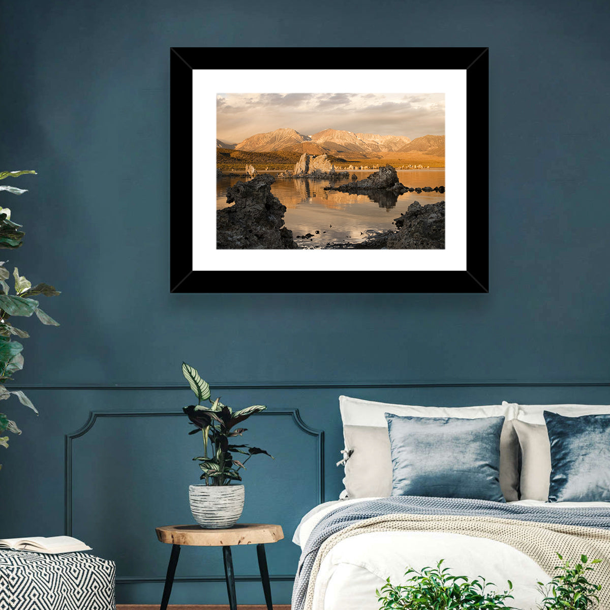 Mono Lake Tufa at Golden Hour Wall Art in a room, landscape