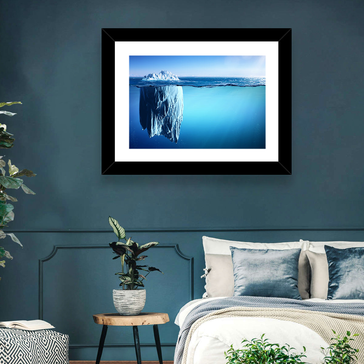 Floating Iceberg Wall Art in a room, landscape