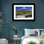 Osorno Volcano Over Petrohue Rapids Wall Art