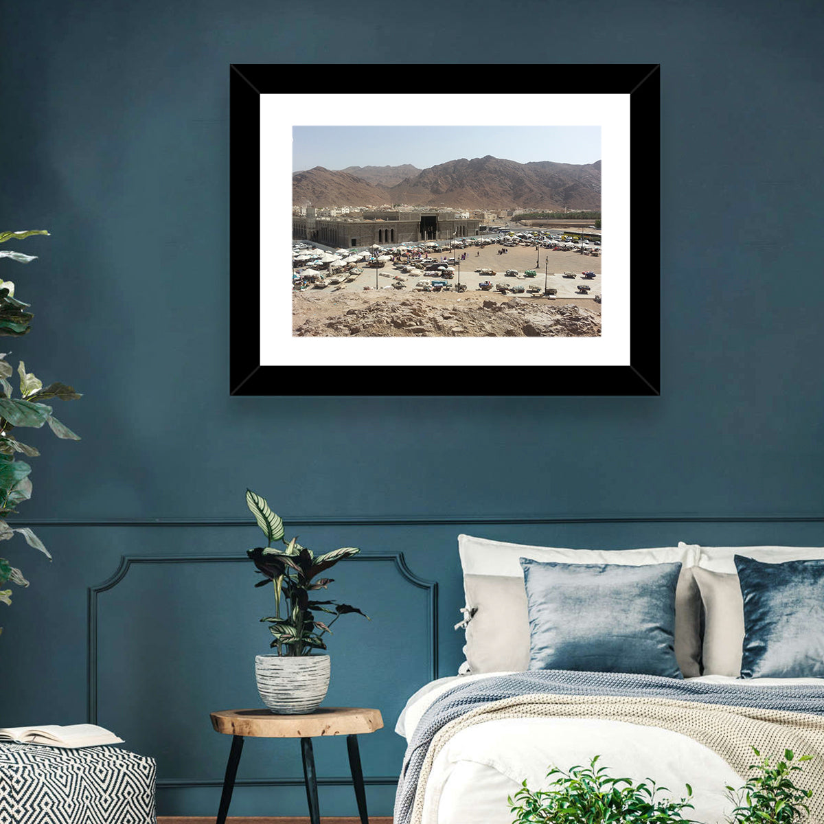Mount Uhud Medina View Wall Art in a room, landscape