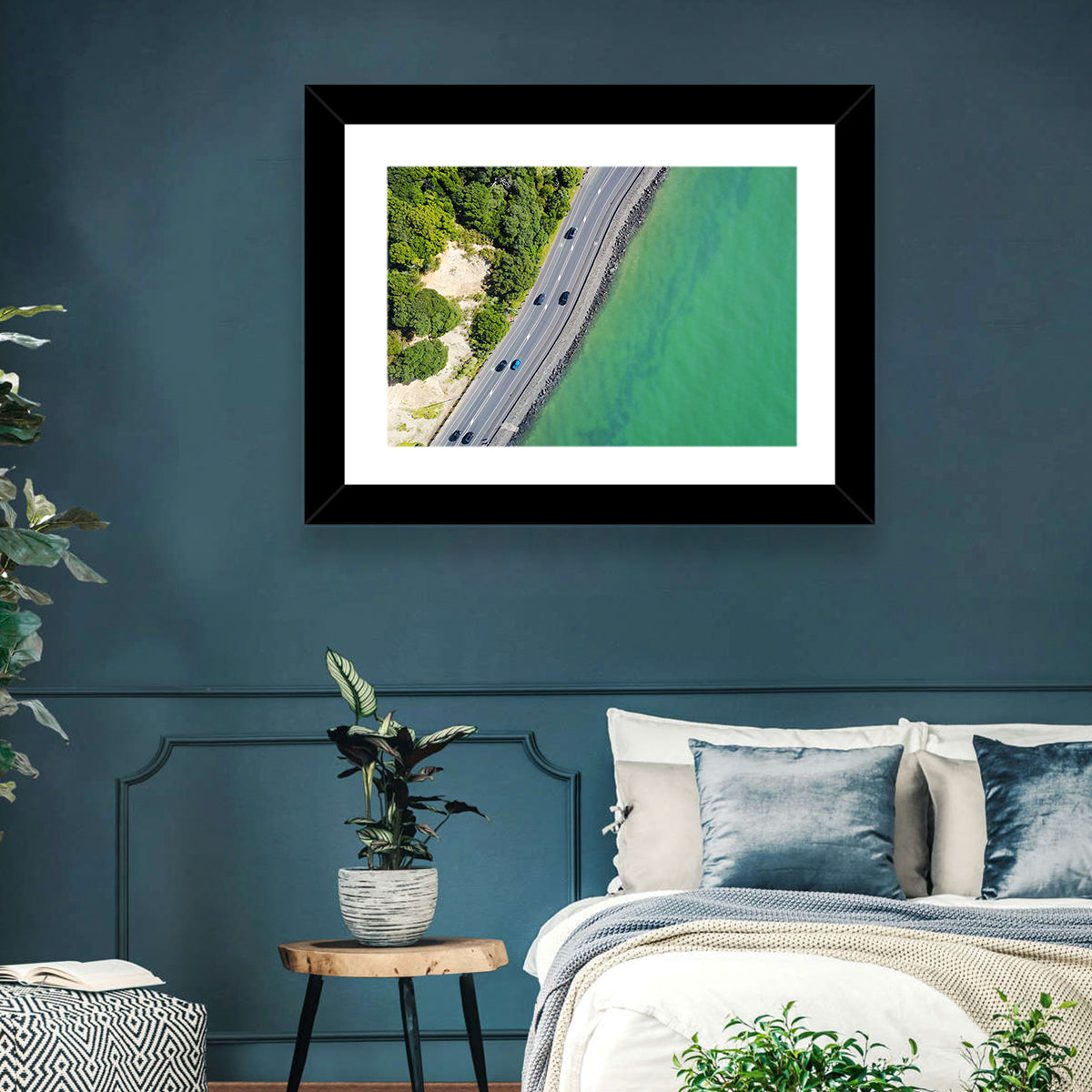 Auckland Coastal Highway Aerial View Wall Art