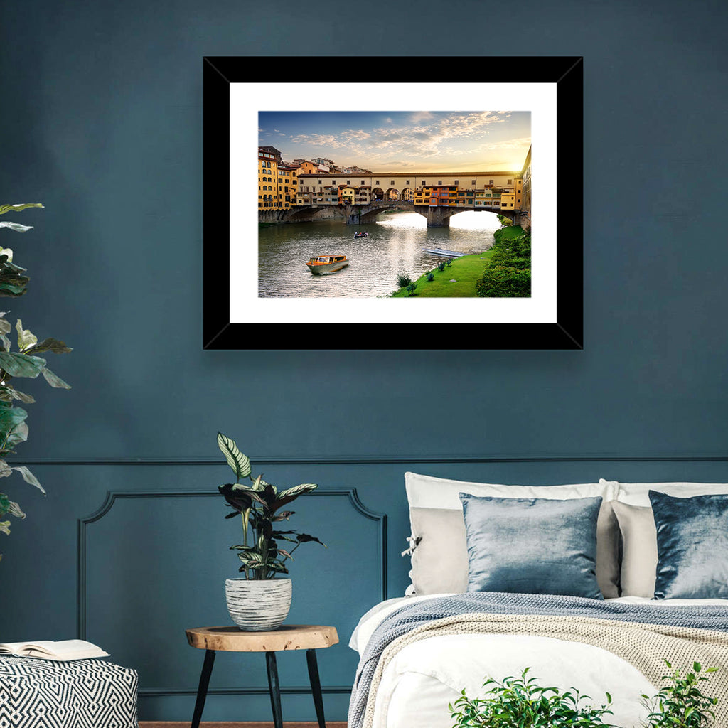 Ponte Vecchio at Golden Hour Wall Art