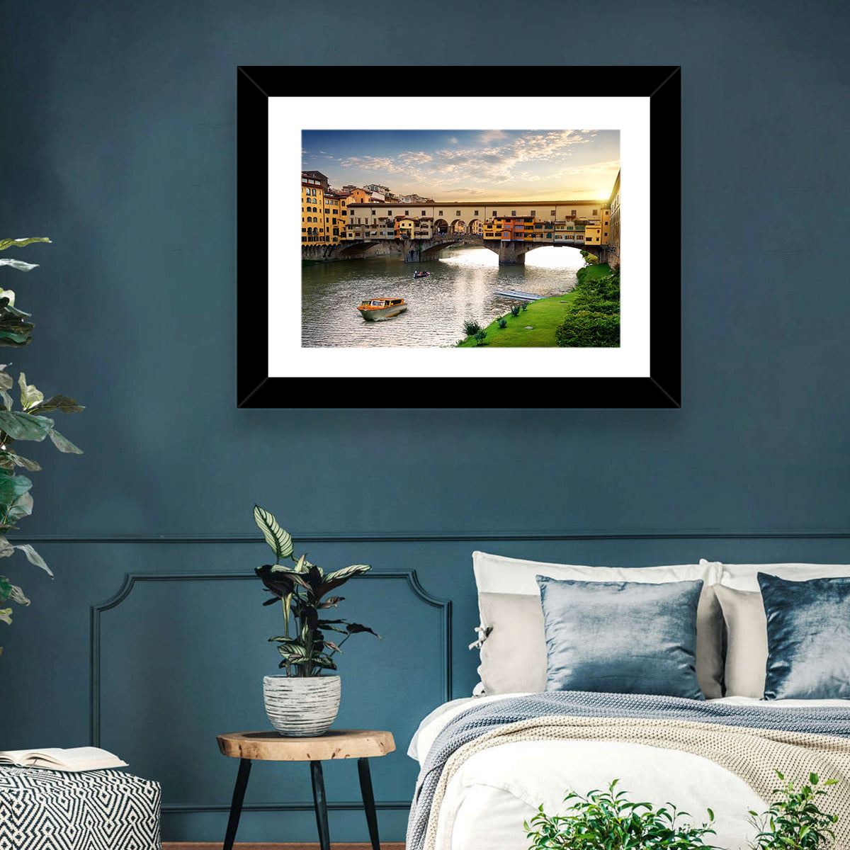 Ponte Vecchio at Golden Hour Wall Art