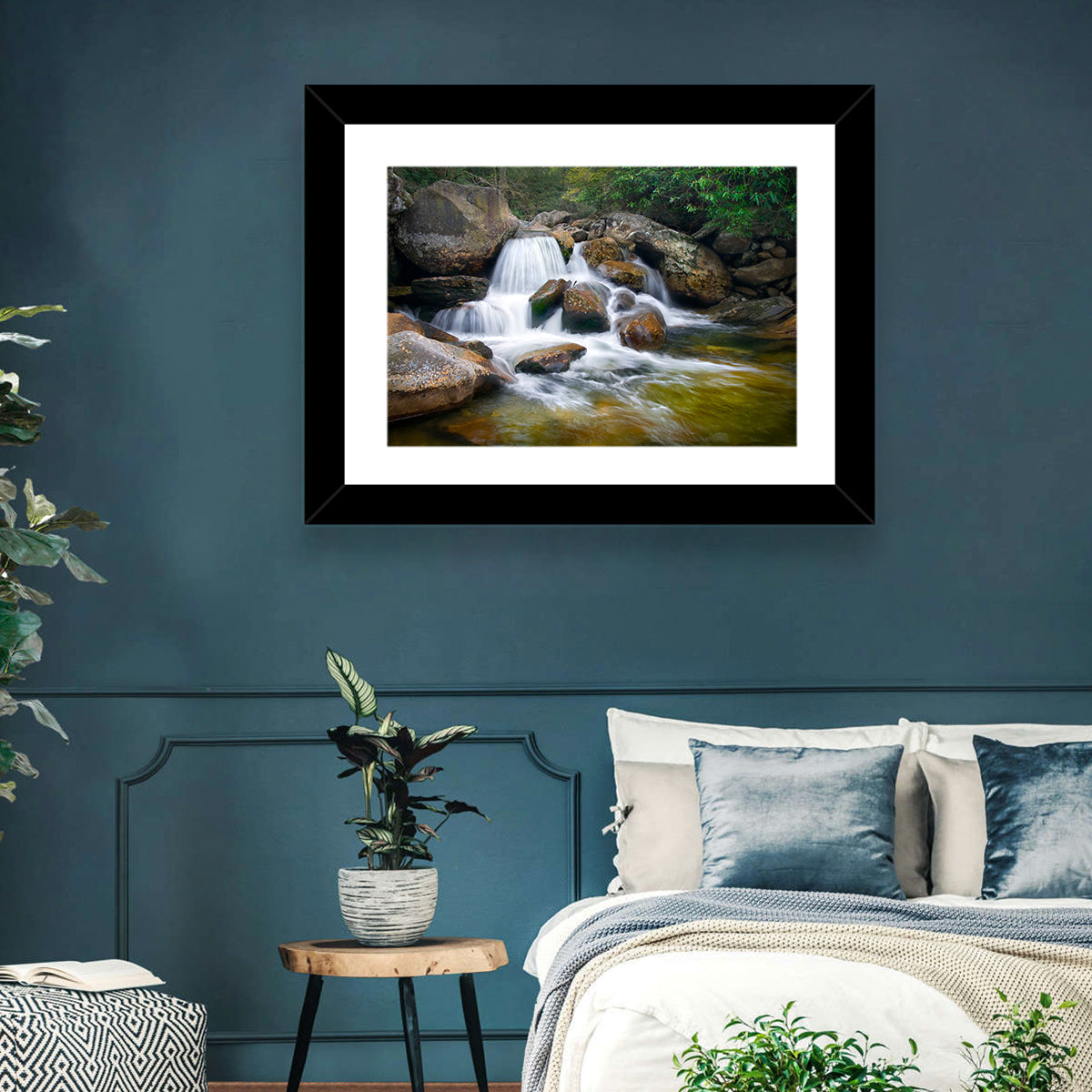 Blue Ridge Mossy Waterfall Wall Art