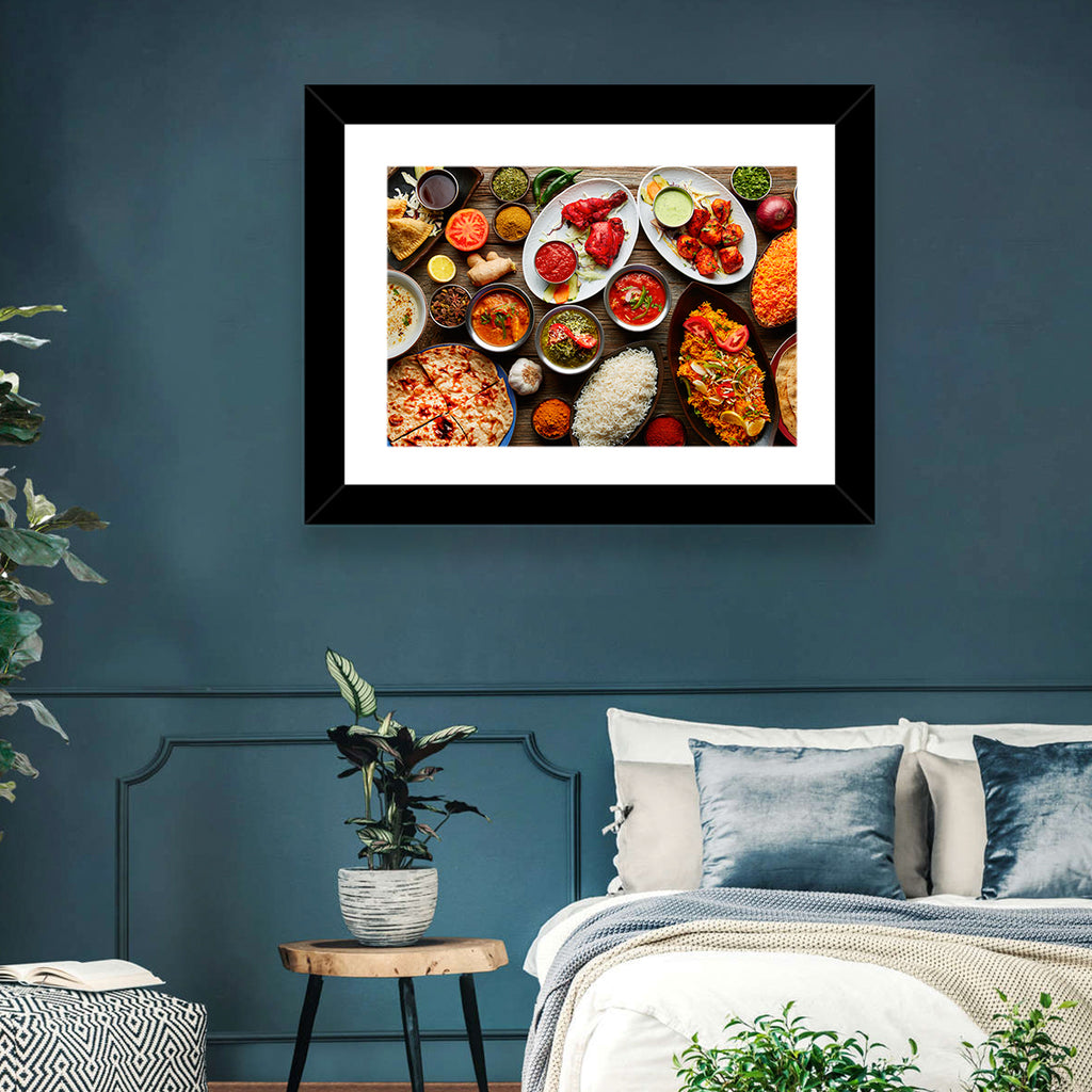 Indian Cuisine Flat Lay Wall Art