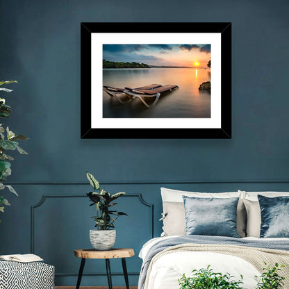 Beach Resort Sunset Wall Art