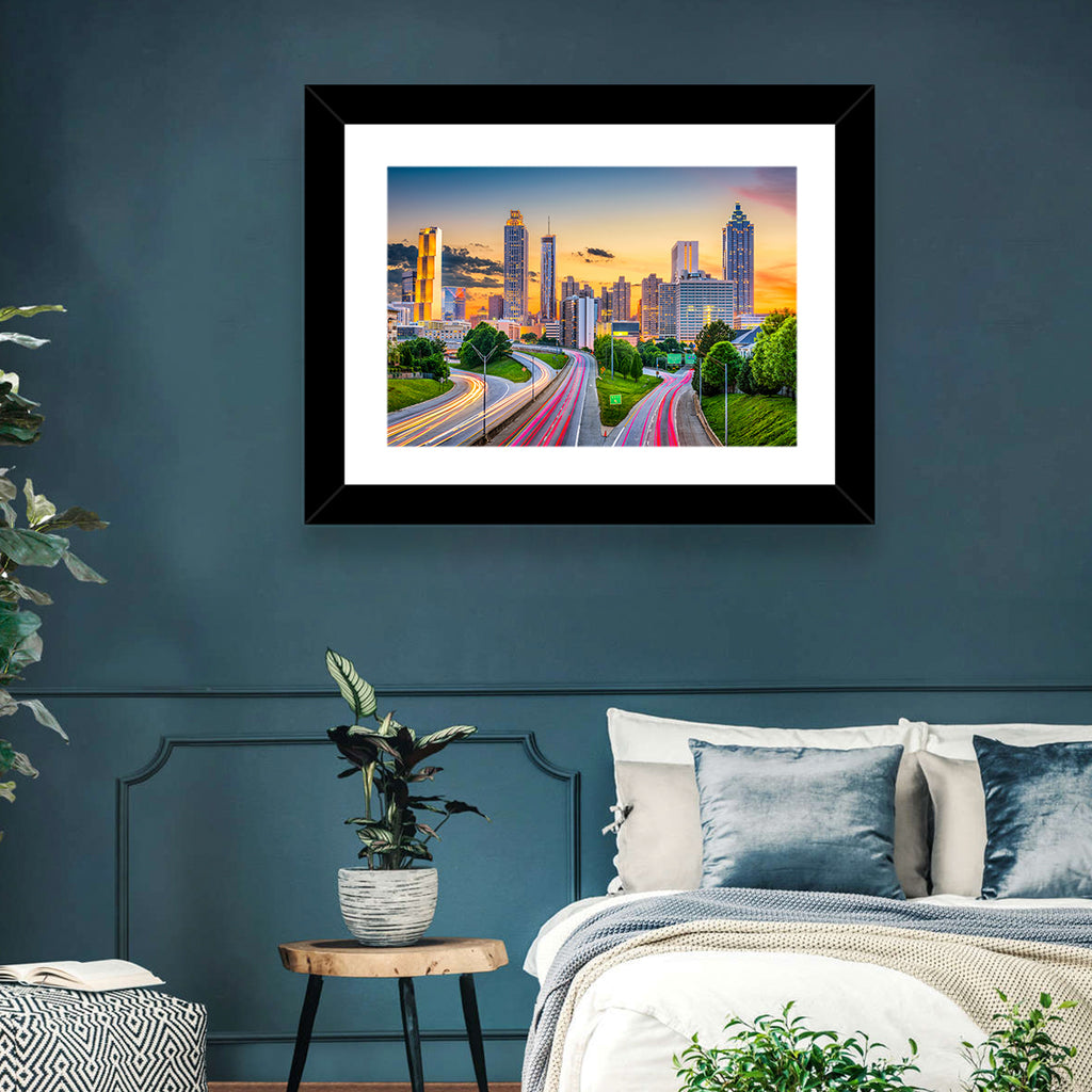 Atlanta Skyline at Dusk Wall Art