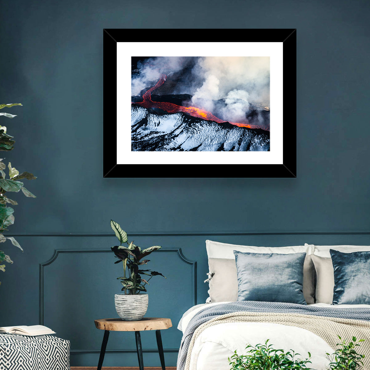Snow-crusted Lava Flow Wall Art in a room, landscape