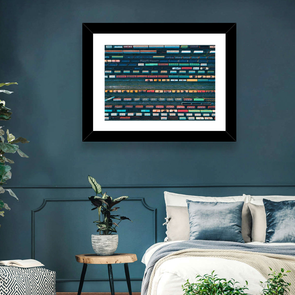 Aerial Freight Train Lines Wall Art