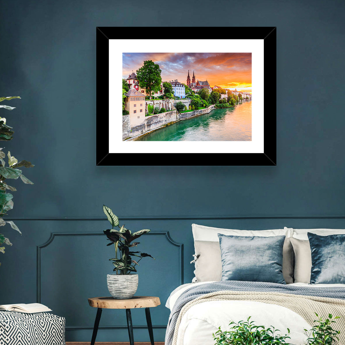 Basel Old Town at Sunset Wall Art