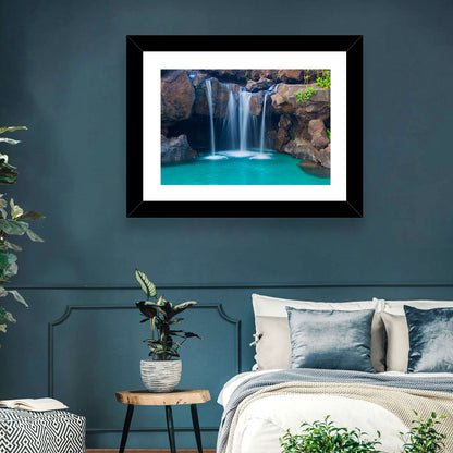 Waterfall Into Pool Wall Art