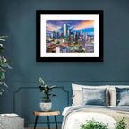 Dallas Twilight Skyline Wall Art