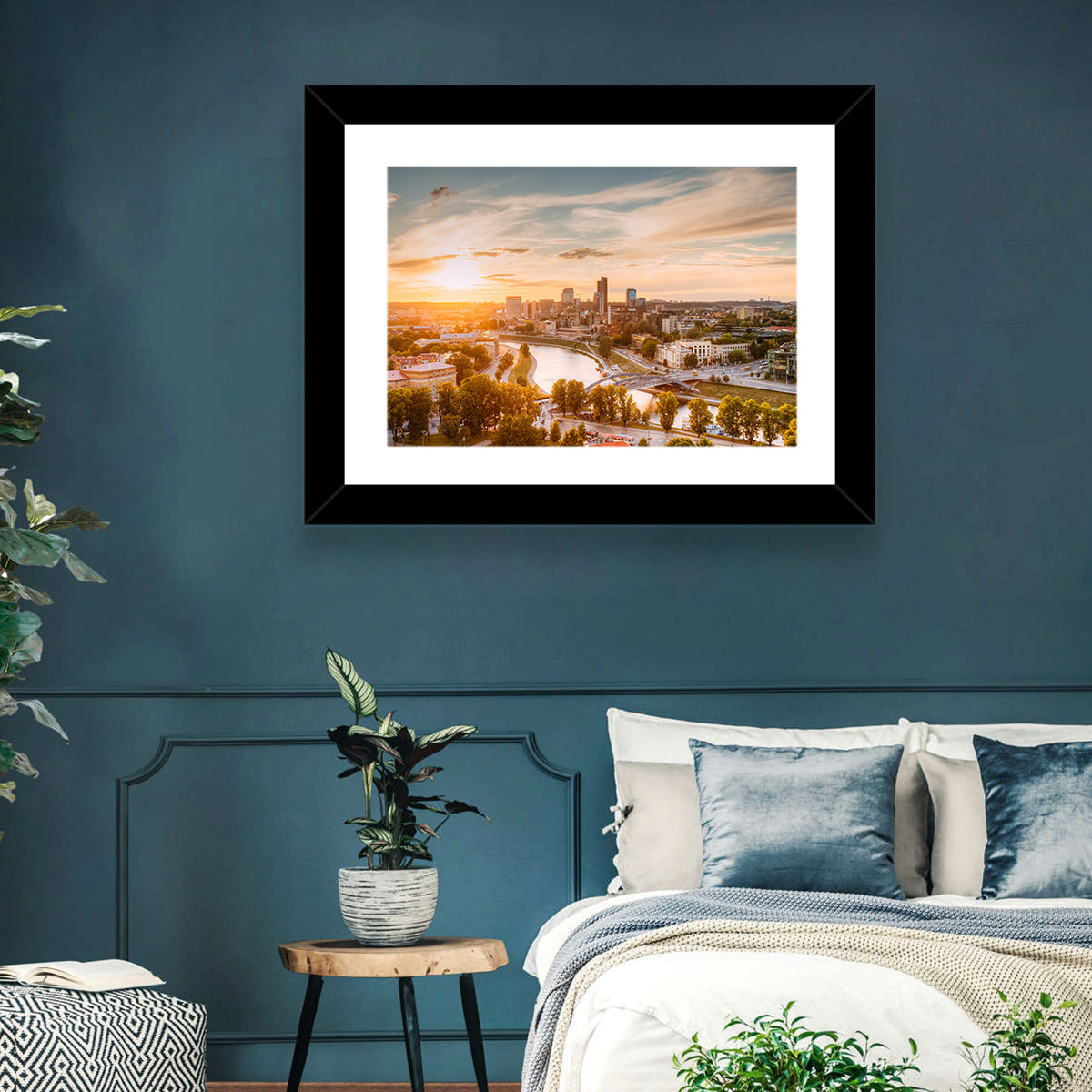 Vilnius Skyline at Golden Hour Wall Art