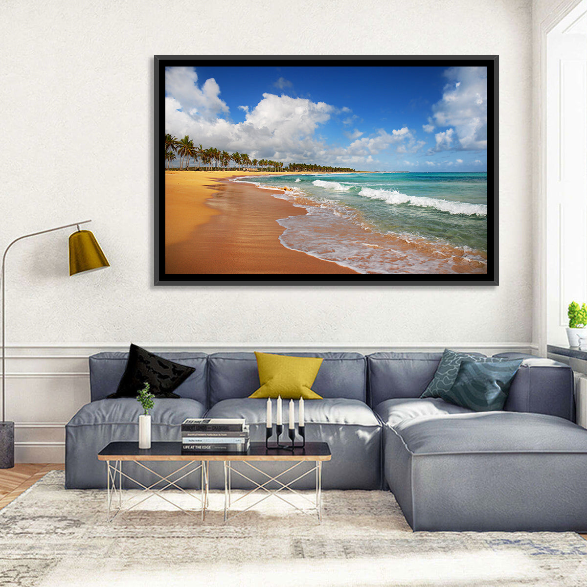 Palm Lined Tropical Coast Wall Art