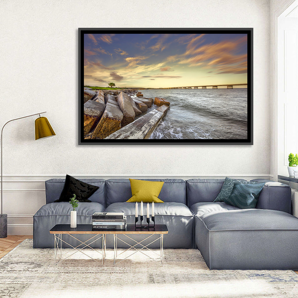 Nassau County Causeway at Sunset Wall Art