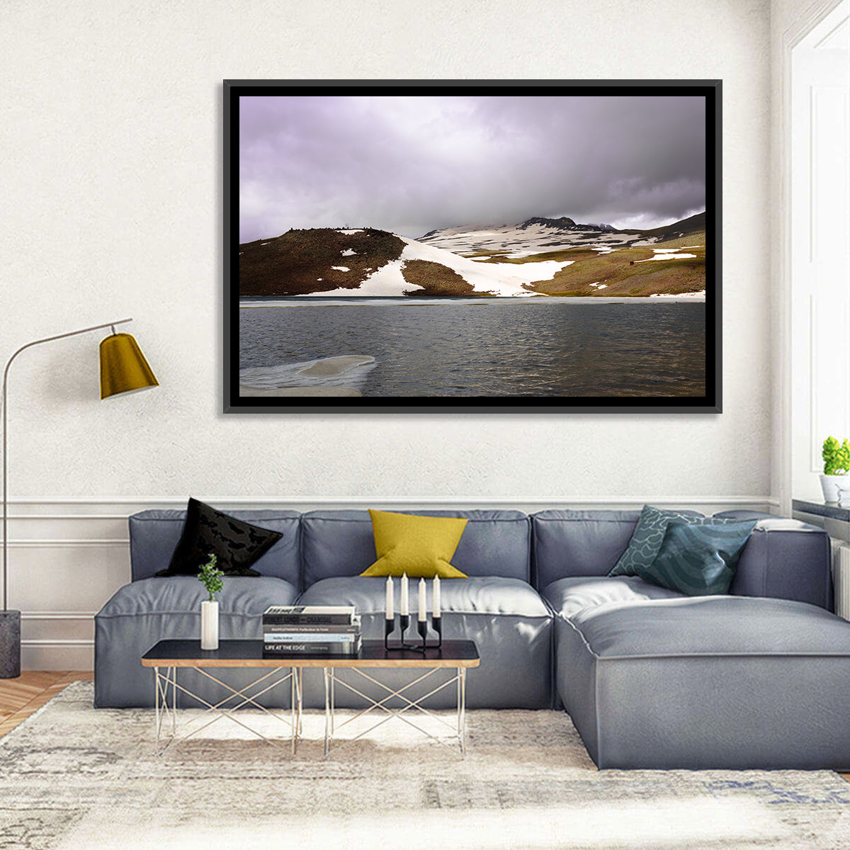 Lake Kari, Armenia Wall Art in a room, landscape