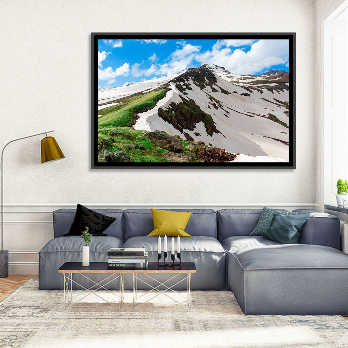 Mount Aragats Ridge Wall Art in a room, landscape
