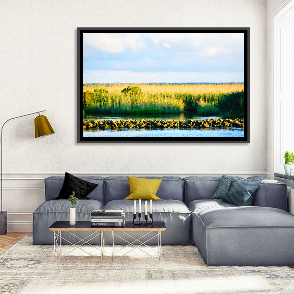 Louisiana Bayou Marsh at Golden Hour Wall Art