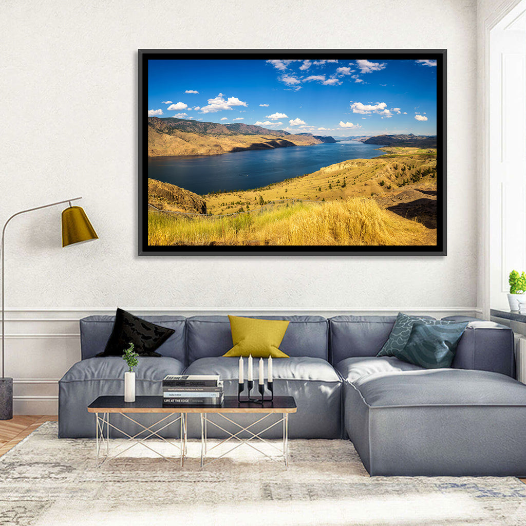 Golden Grass at Kamloops Lake Wall Art