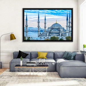 Cloudy Blue Mosque Wall Art