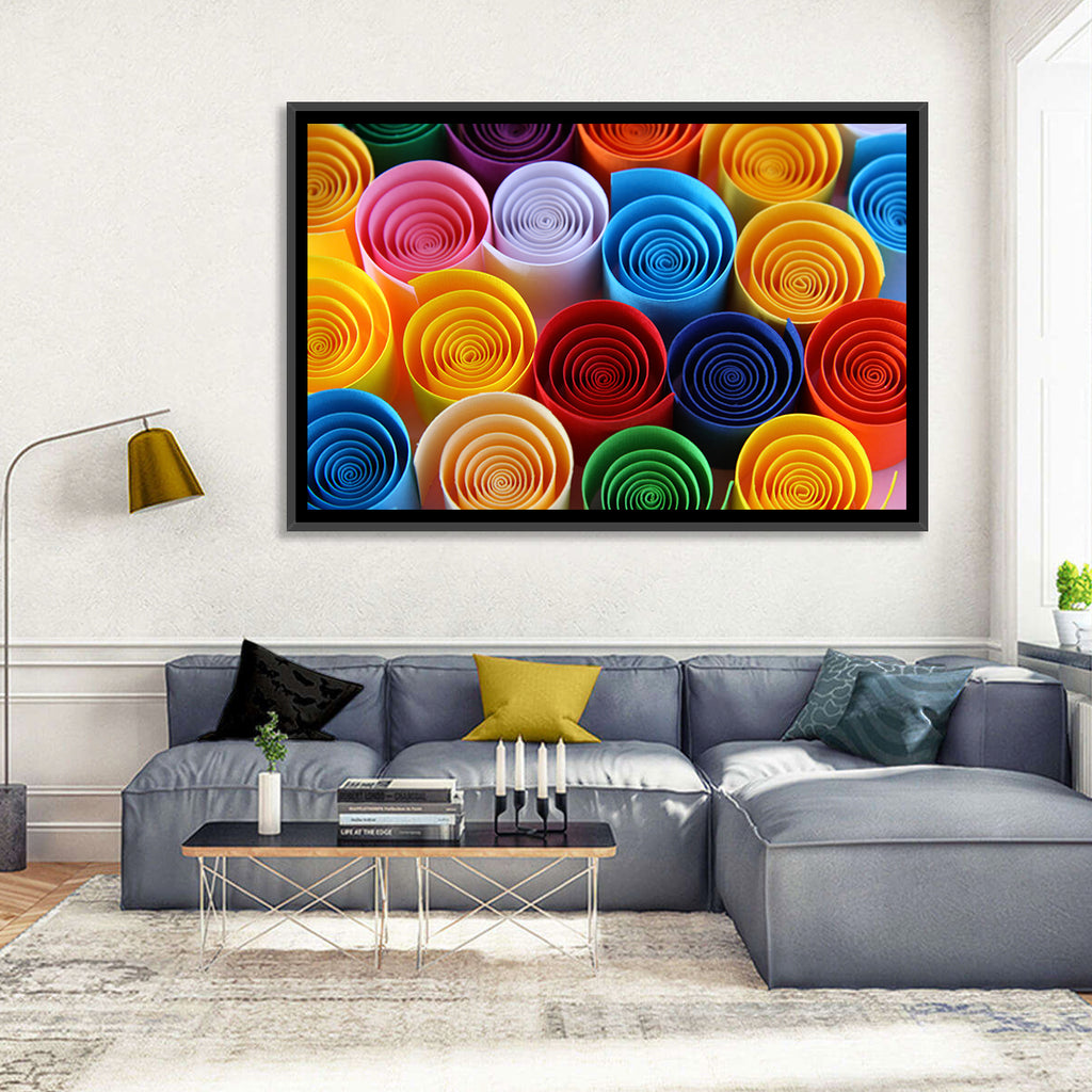 Quilled Color Spirals Wall Art